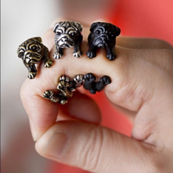 Pug Hug Adjustable Ring 🐼🐼🐼 - Picture 3 of 7
